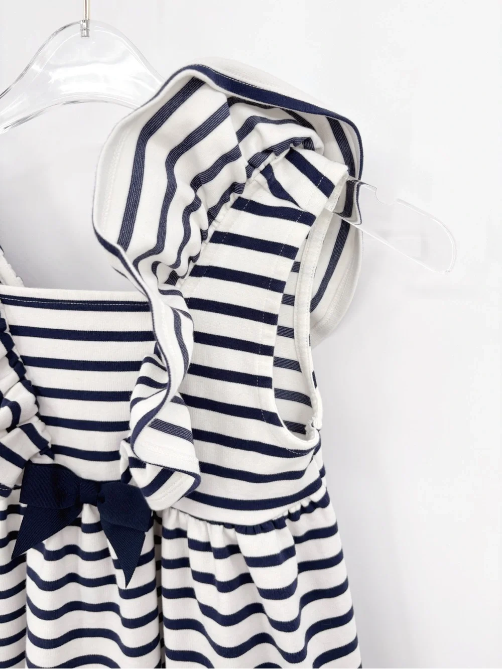 JANIE & JACK Nautical Navy Striped Ruffle Dress Girls 8